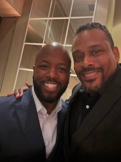 Daryl D. Brooks with a colleague on opening night